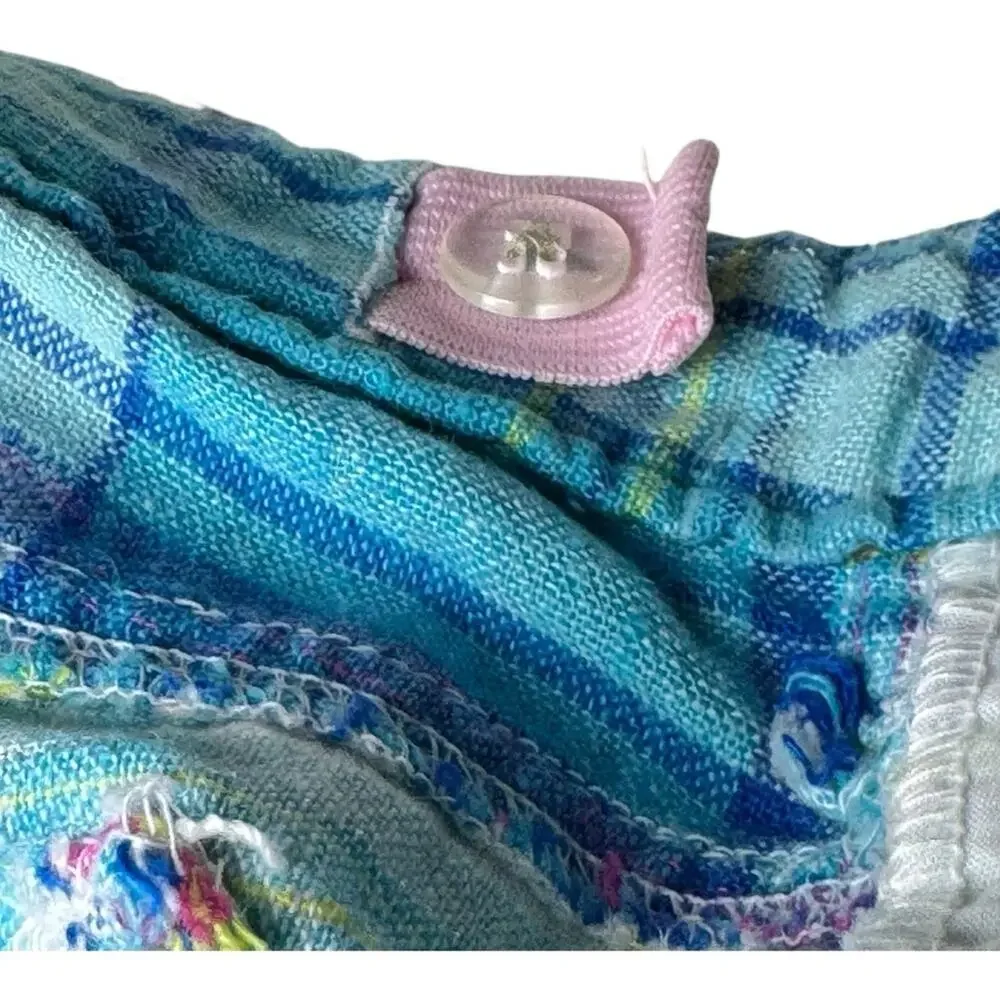 Old Navy  Girl's Blue and Green Plaid  Bermuda Style Shorts  Sz 10